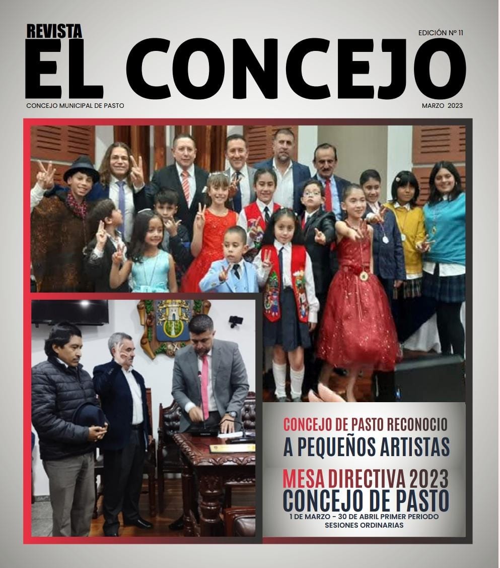 Foto Portada Revista el Concejo de Pasto. Edición No 11
