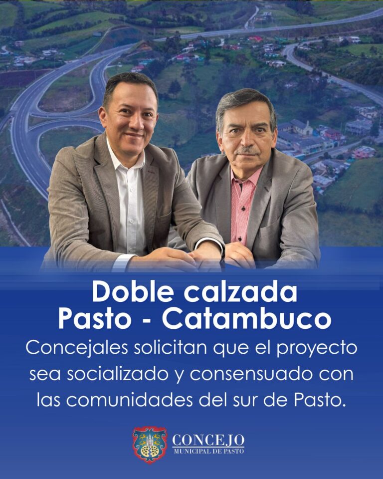 Lee más sobre el artículo En la socialización de los diseños de la doble calzada Pasto – Catambuco, concejales solicitaron que el proyecto sea consensuado con las comunidades del sur de Pasto