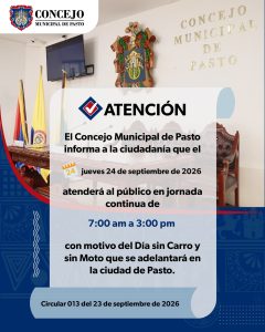Lee más sobre el artículo JORNADA CONTINUA SEP 24 DE 2026
