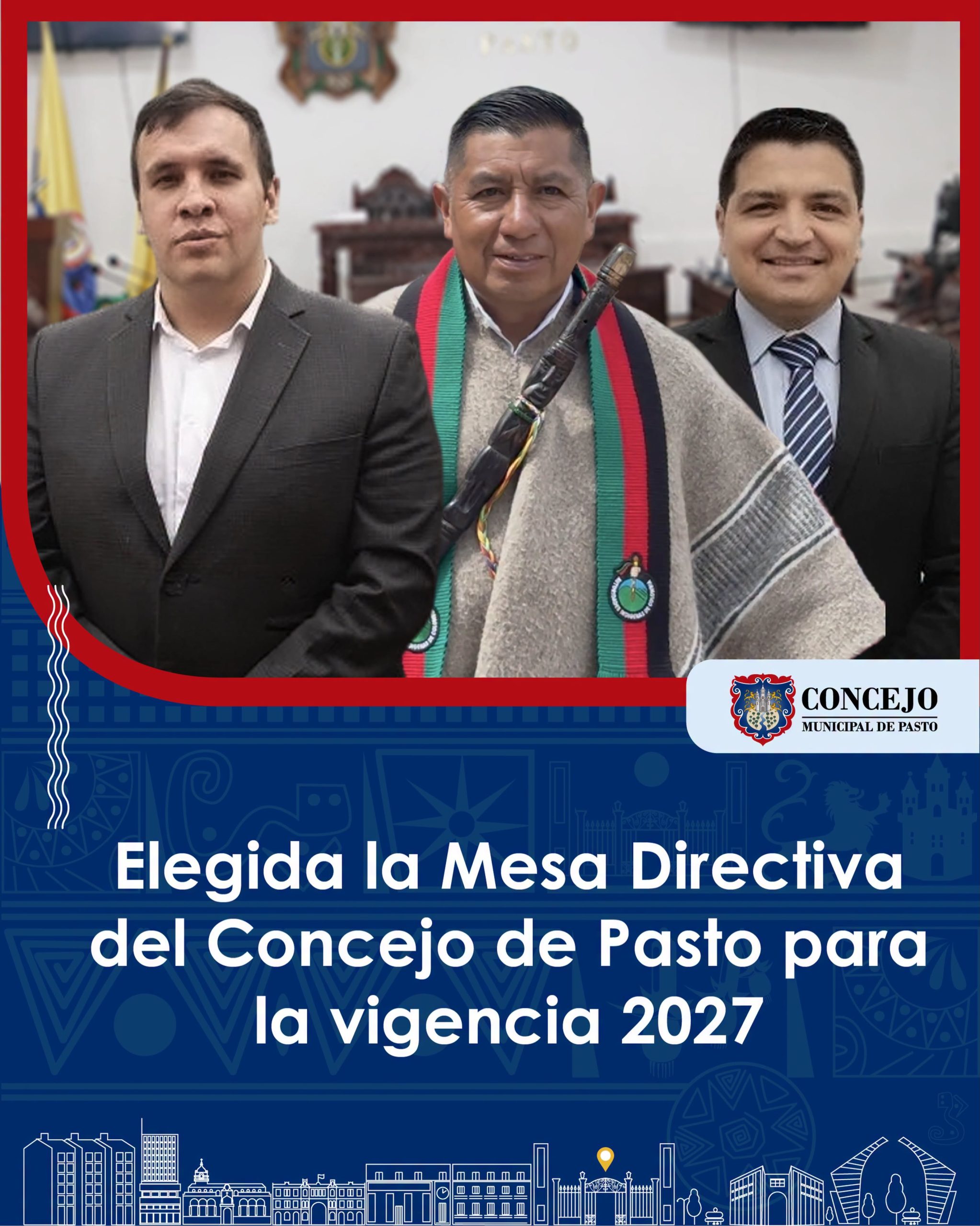 Elegida la Mesa Directiva del Concejo de Pasto para la Vigencia 2027